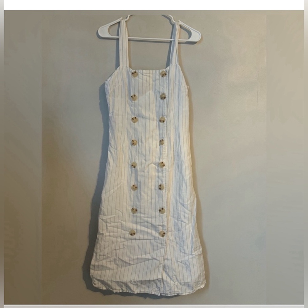 Reformation linen blend midi dress size small